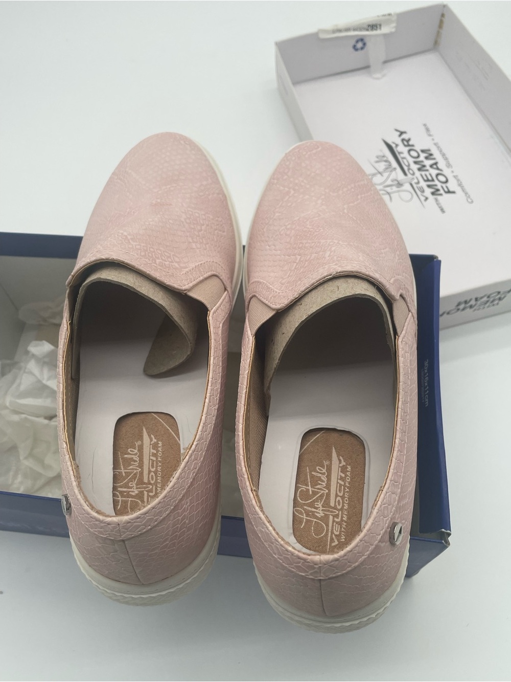 Skechers Light Pink Slip-On Casual Memory Foam Flats